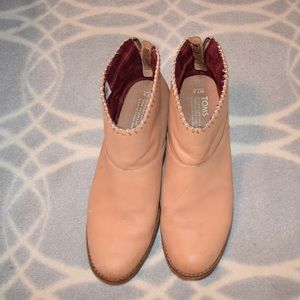 Toms Ankle Booties Light Tan Size 7.5